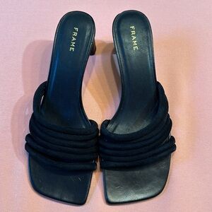 New FRAME Sandals. Black. Size 36.5.